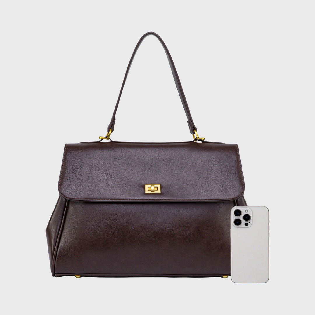 Ciara Essential Top Handle Bag in Aubergine