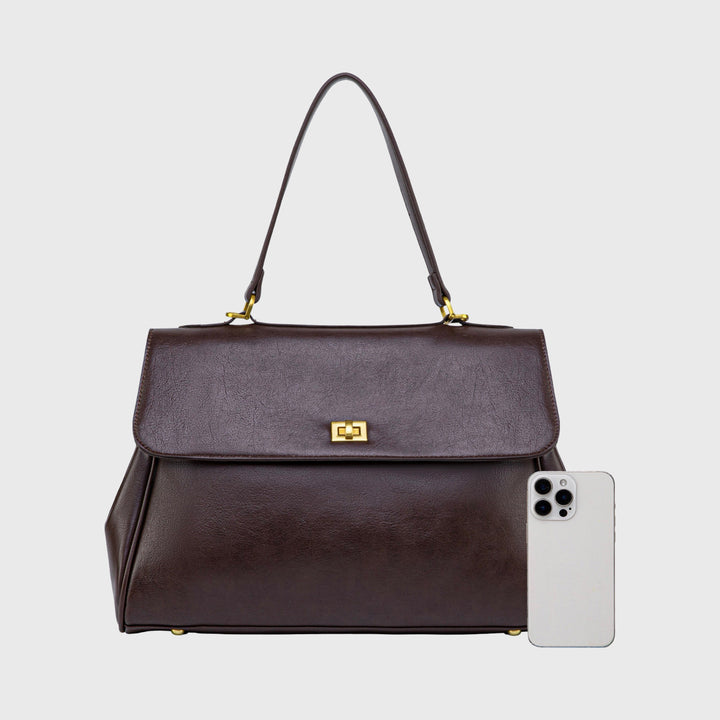 Ciara Essential Top Handle Bag in Aubergine