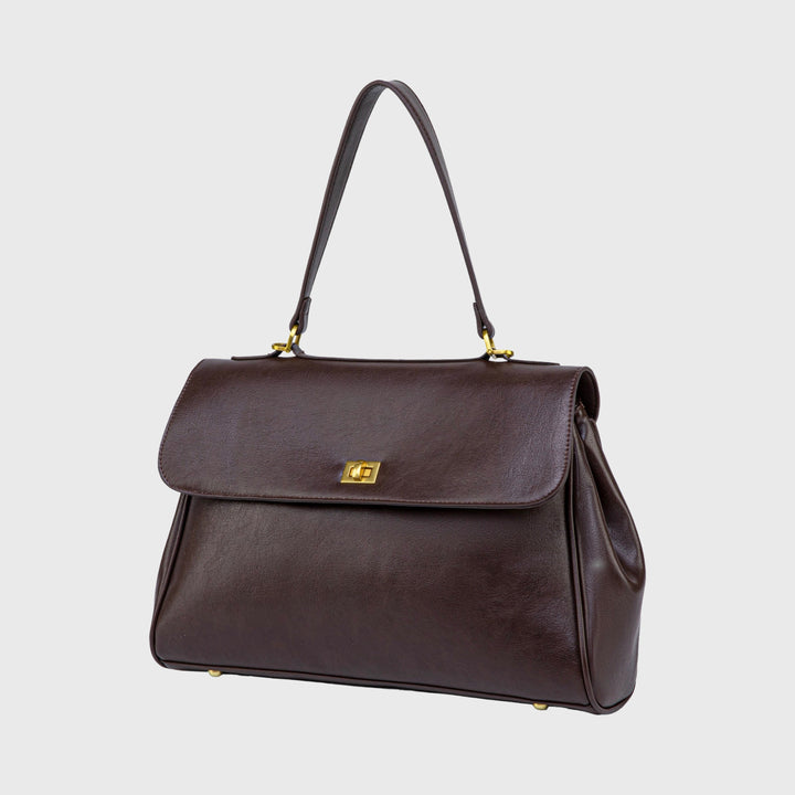 Ciara Essential Top Handle Bag in Aubergine