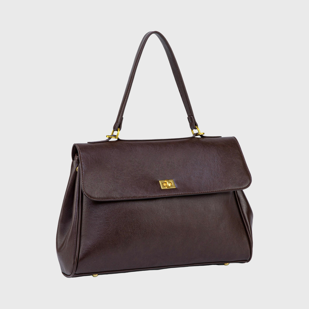 Ciara Essential Top Handle Bag in Aubergine