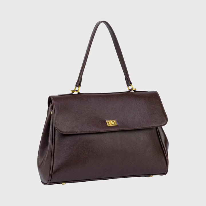 Ciara Essential Top Handle Bag in Aubergine
