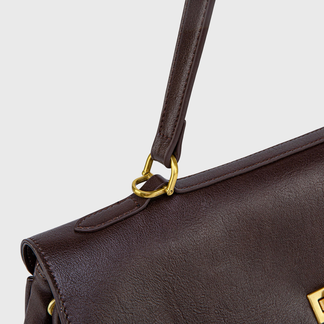 Ciara Essential Top Handle Bag in Aubergine
