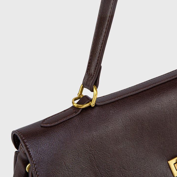 Ciara Essential Top Handle Bag in Aubergine