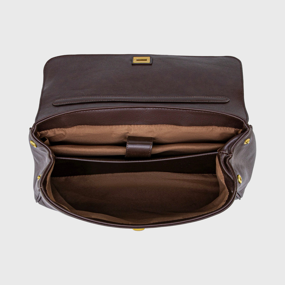Ciara Essential Top Handle Bag in Aubergine