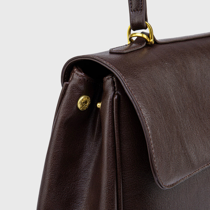 Ciara Essential Top Handle Bag in Aubergine