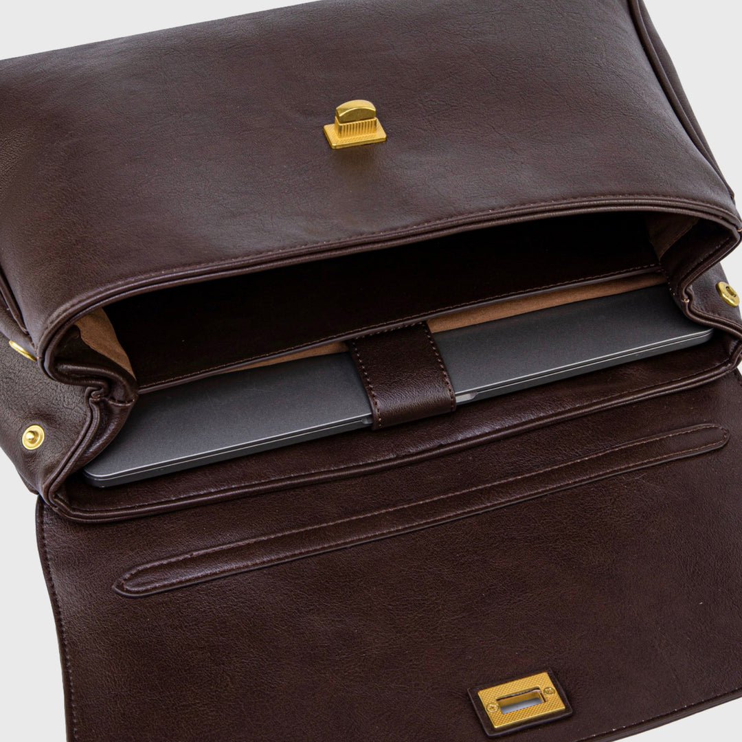 Ciara Essential Top Handle Bag in Aubergine
