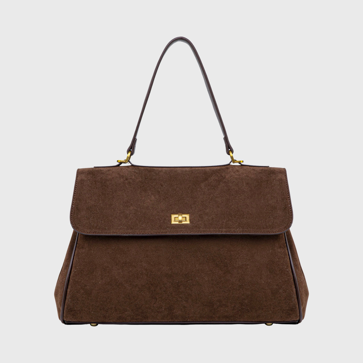 Ciara Essential Suede Top Handle Bag in Brown