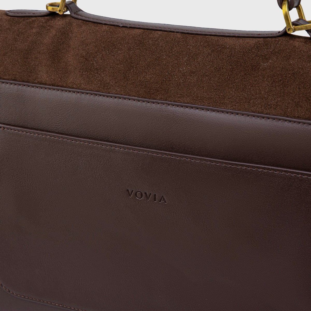 Ciara Essential Suede Top Handle Bag in Brown