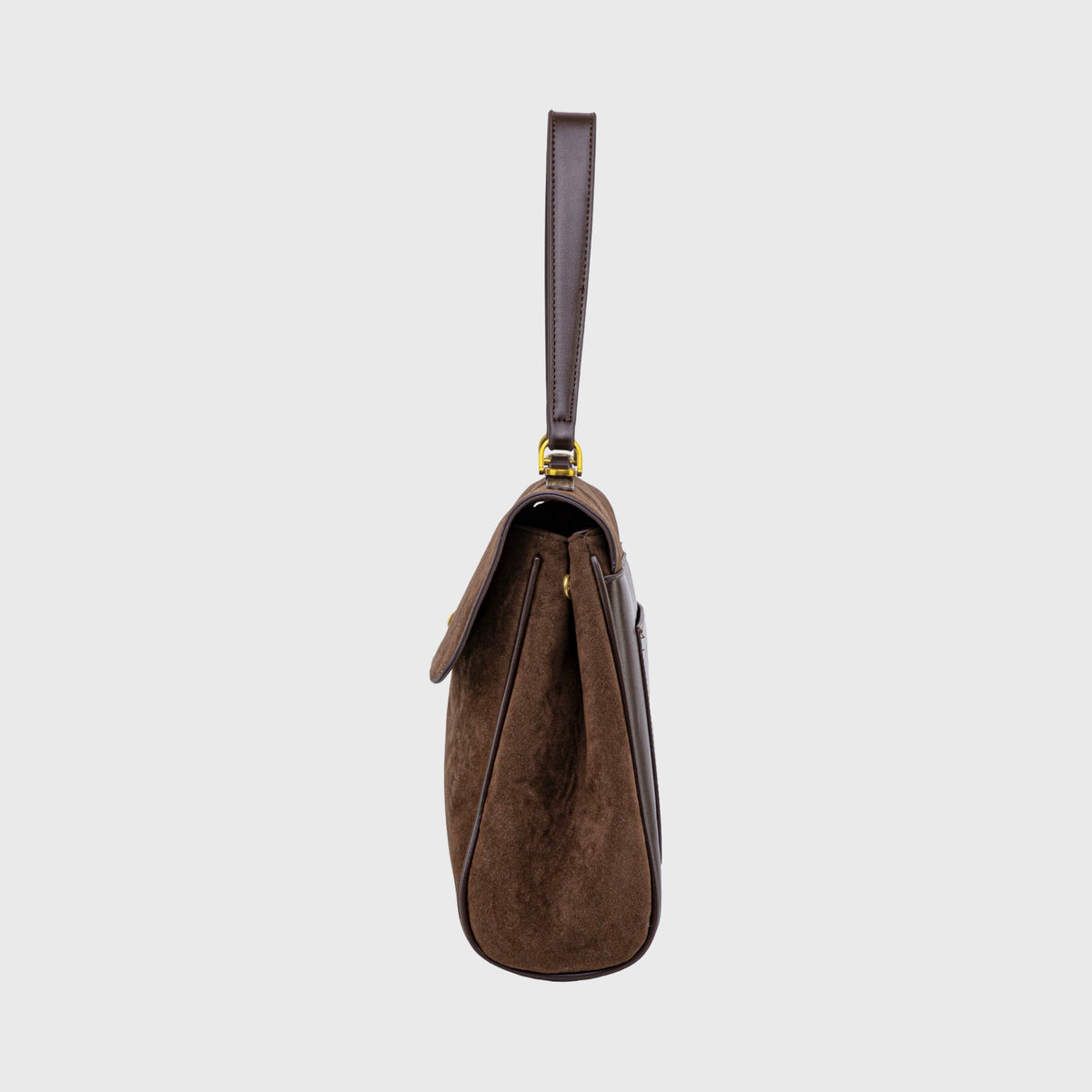 Ciara Essential Suede Top Handle Bag in Brown