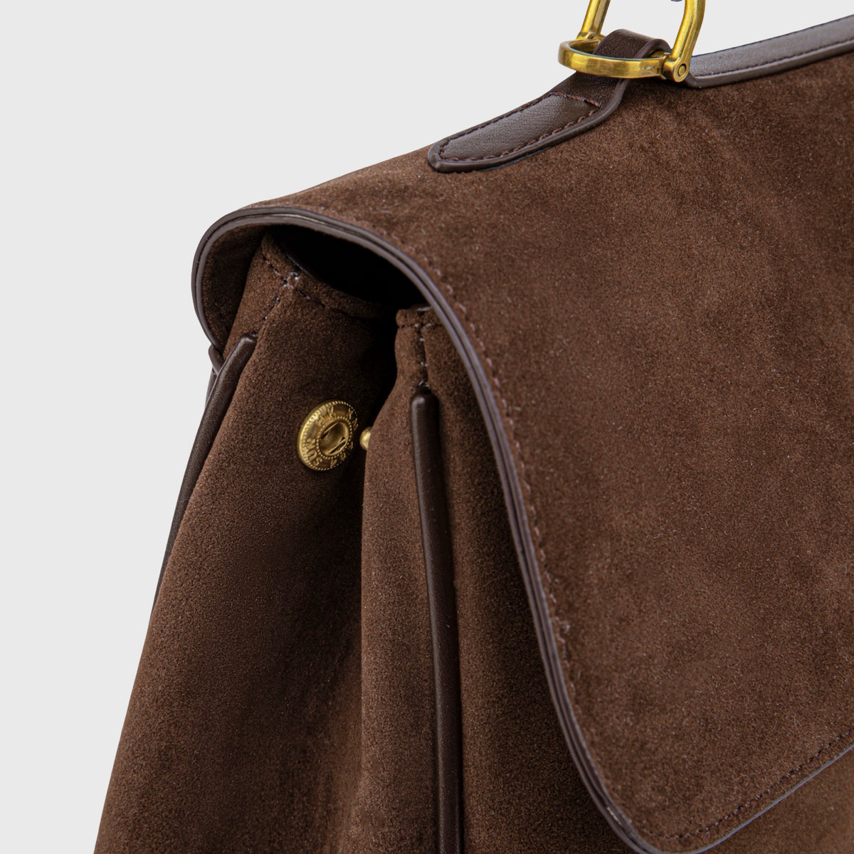 Ciara Essential Suede Top Handle Bag in Brown