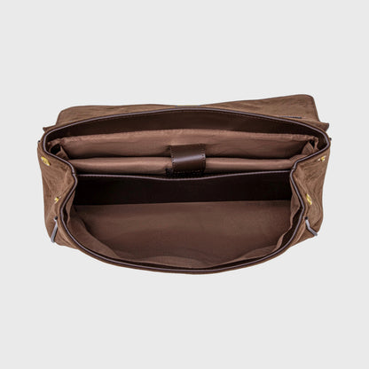 Ciara Essential Suede Top Handle Bag in Brown