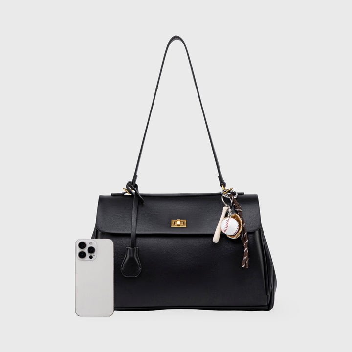 Ciara Vintage Top Handle Bag in Black