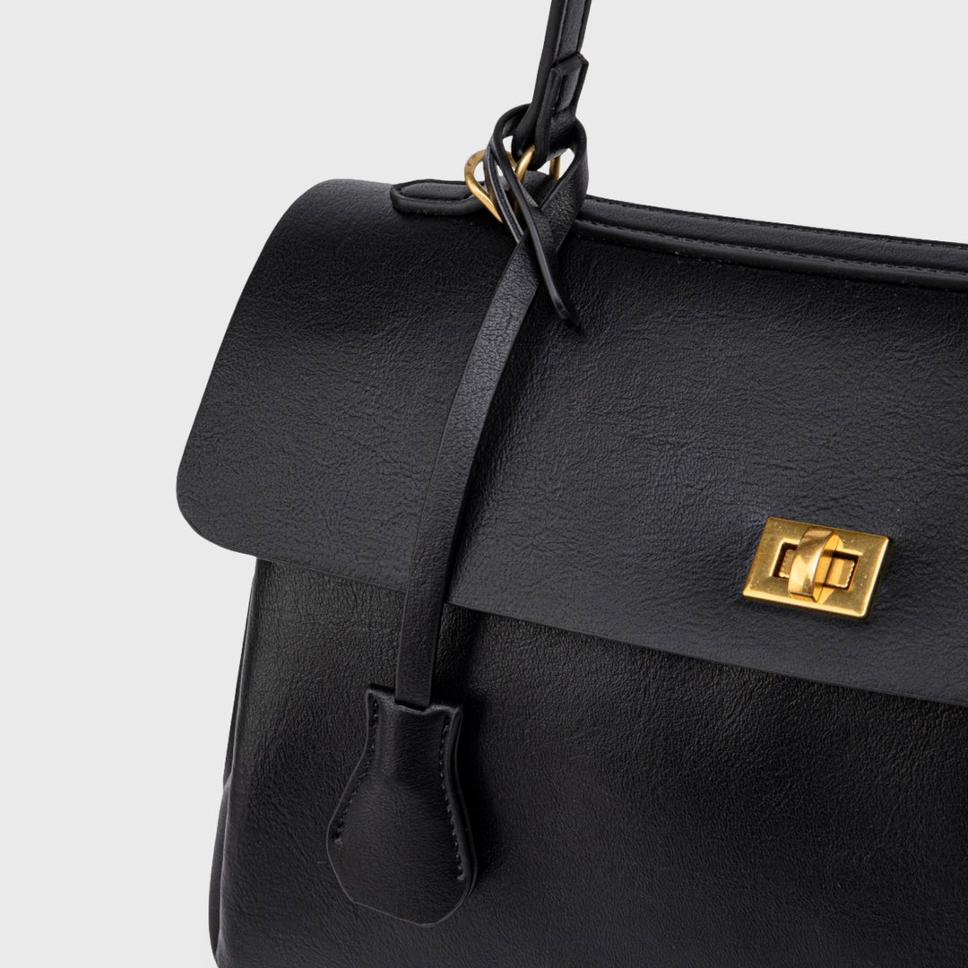 Ciara Vintage Top Handle Bag in Black