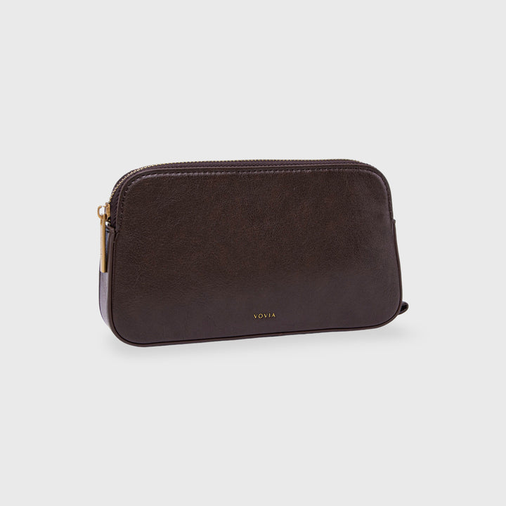 Ciara Essential Zip Pouch in Dark Brown