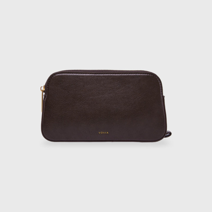 Ciara Essential Zip Pouch in Dark Brown