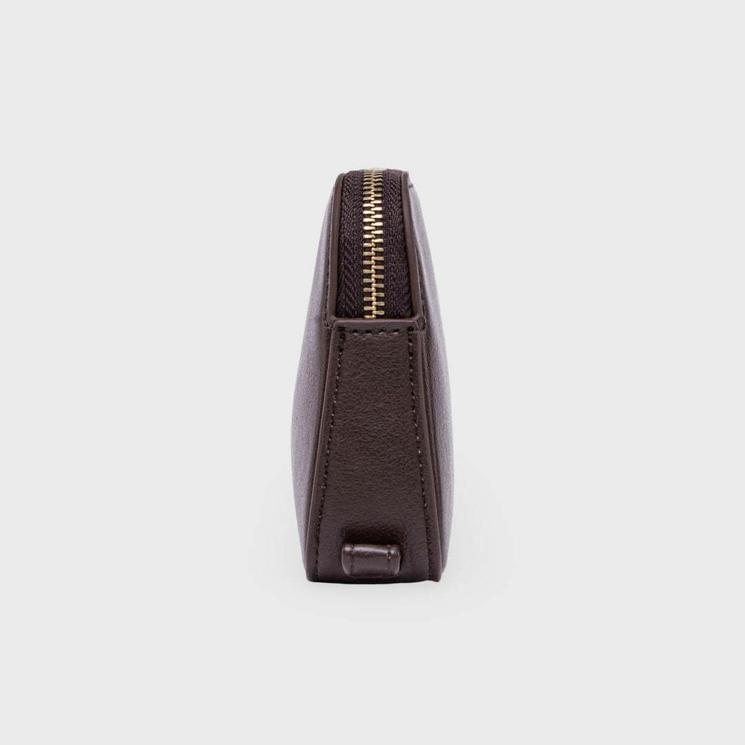 Ciara Essential Zip Pouch in Dark Brown