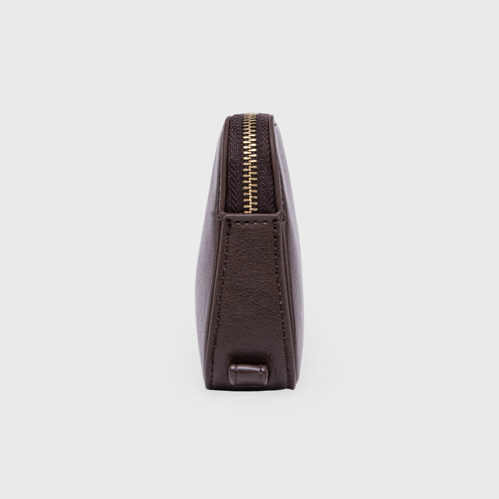 Ciara Essential Zip Pouch in Dark Brown