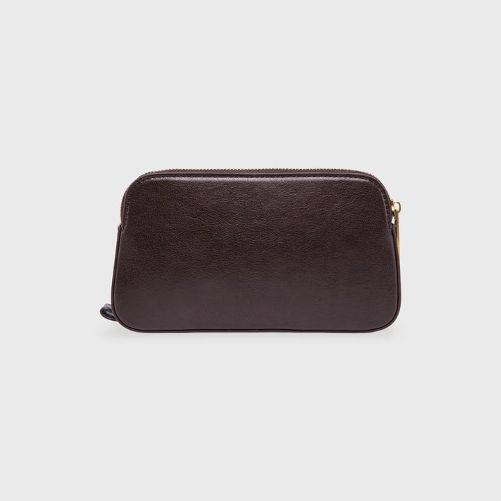 Ciara Essential Zip Pouch in Dark Brown