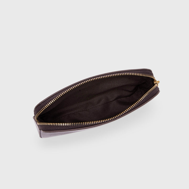 Ciara Essential Zip Pouch in Dark Brown
