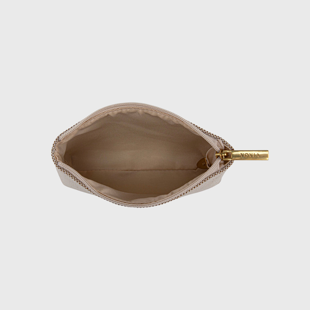 Ciara Canvas Zip Pouch in Natural