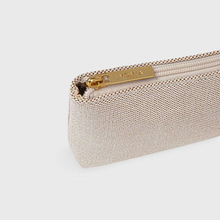 Ciara Canvas Zip Pouch in Natural