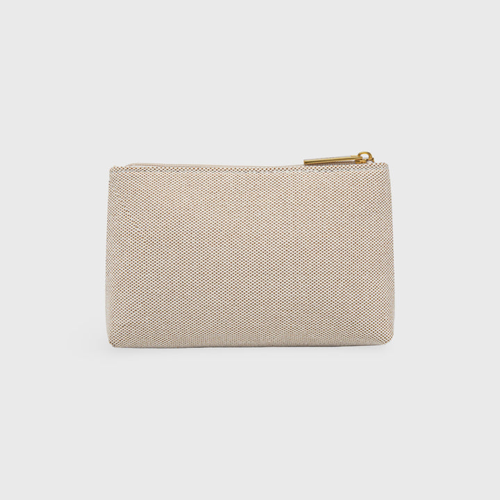 Ciara Canvas Zip Pouch in Natural