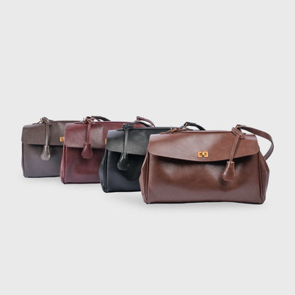 Ciara Vintage Top Handle Bag in Brown