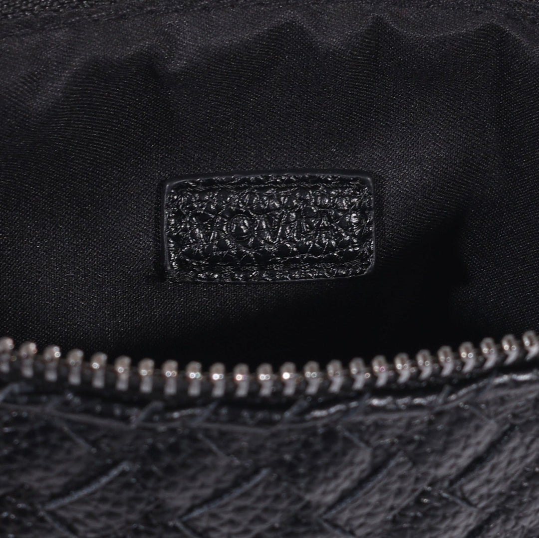 Woven Zip Pouch in Black