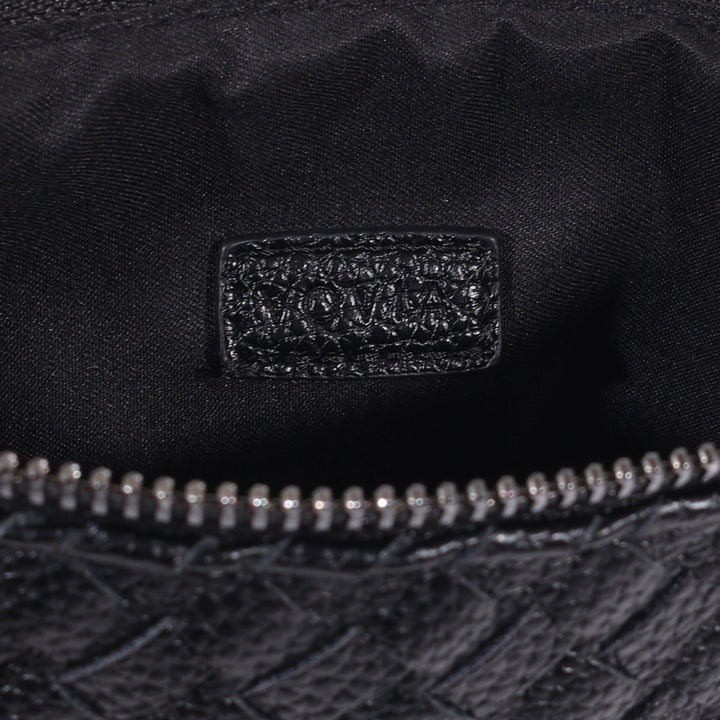 Woven Zip Pouch in Black