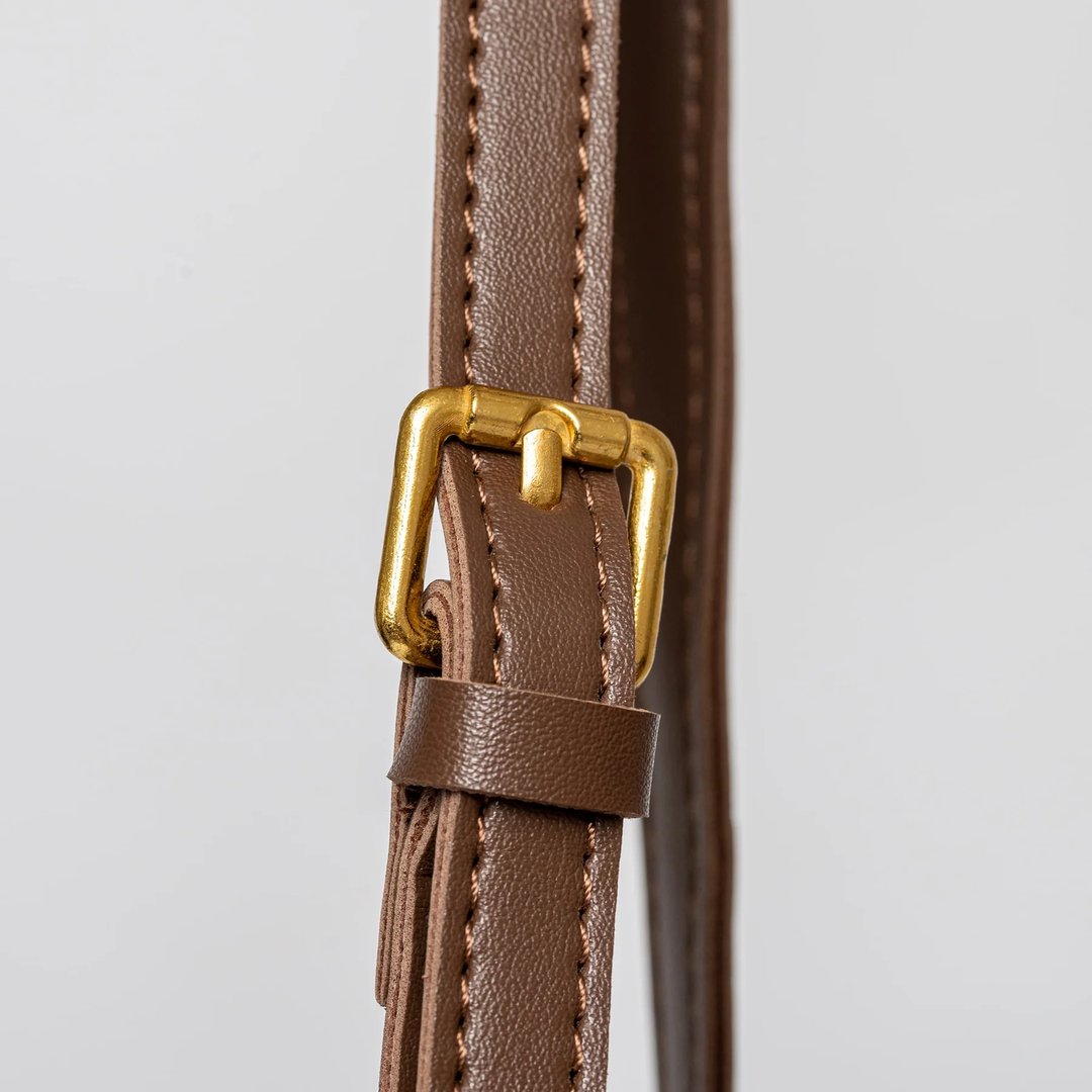 Nova Structured Bucket Tote in Brown