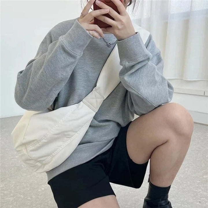 Baggy Puffer Sling in Cream