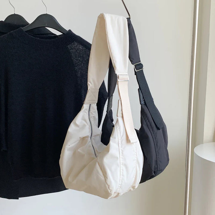 Baggy Puffer Sling in Cream