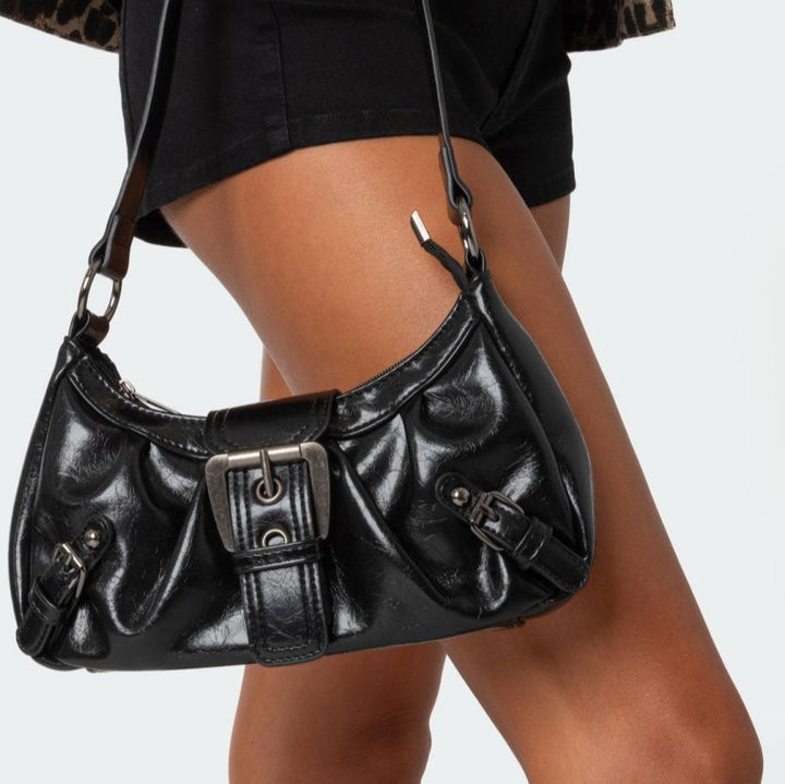 Vintage Dream Baguette Shoulder Bag in Black