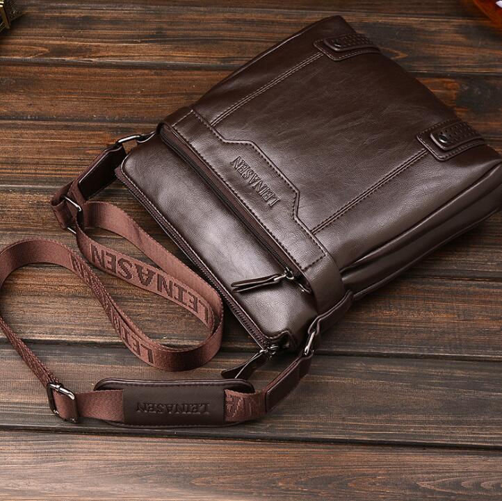 Men's Messenger Bag with Zipper – Structured Shoulder Carry