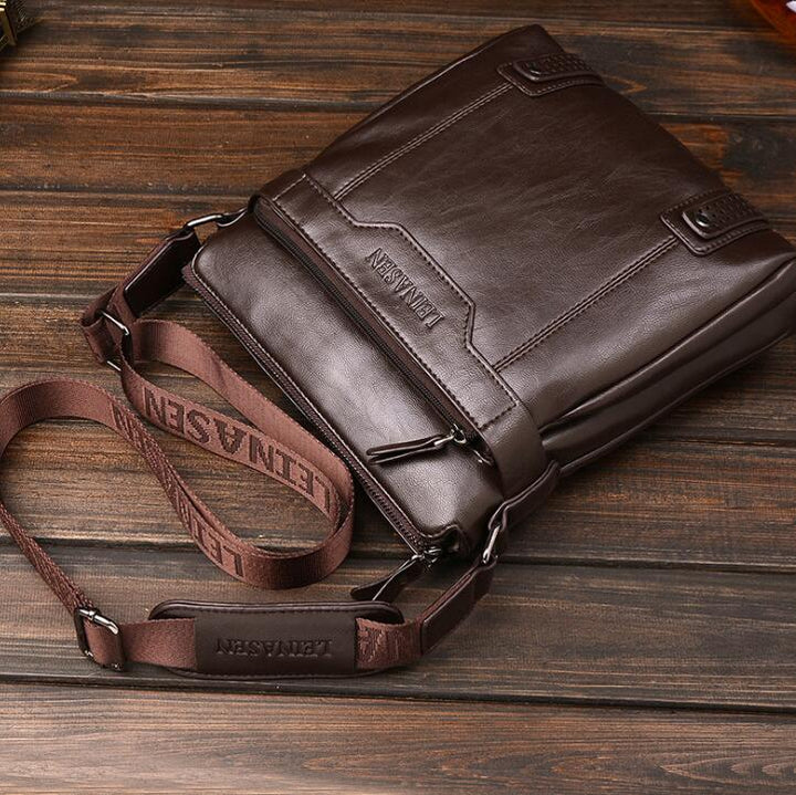 Men's Messenger Bag with Zipper – Structured Shoulder Carry