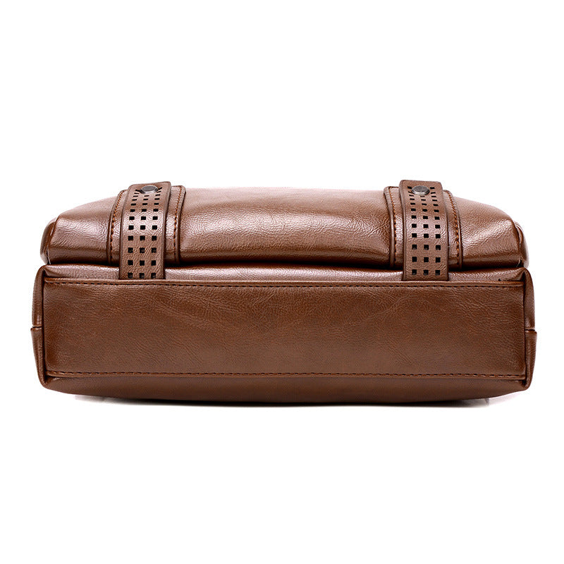 Men's Messenger Bag with Zipper – Structured Shoulder Carry