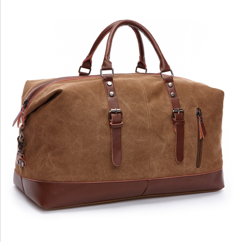 Men's Travel Bag – Large Canvas Shoulder Carry-All Tote