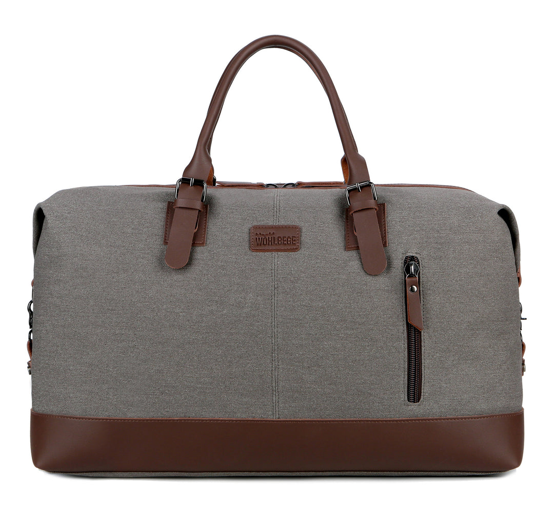 Large Gym Bag - Canvas Travel Carryall with Multiple Compartments