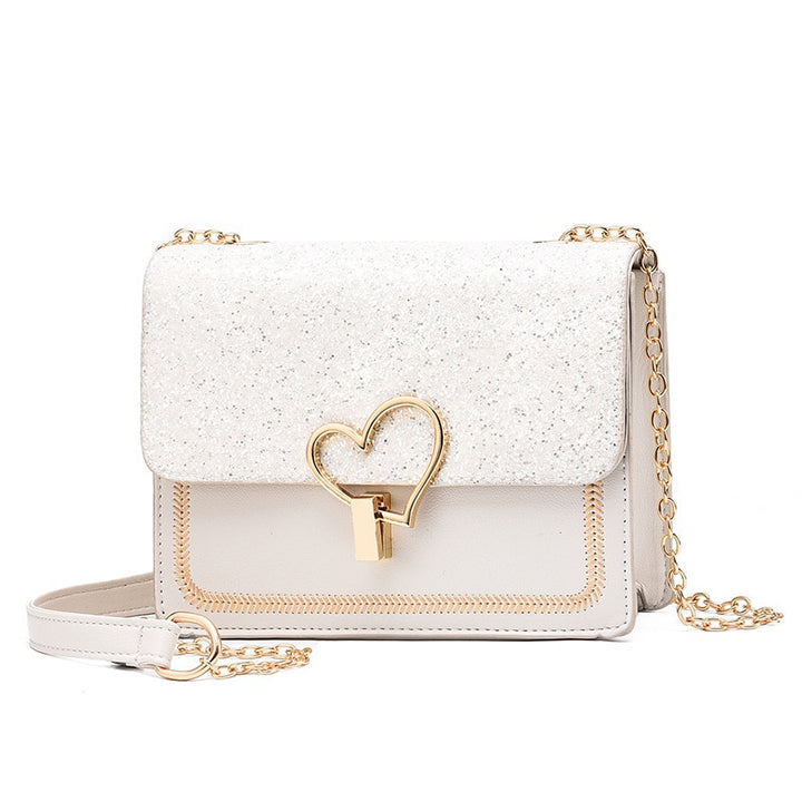 Vegan Leather Chain Crossbody Bag – Minimalist Daily Shoulder Purse