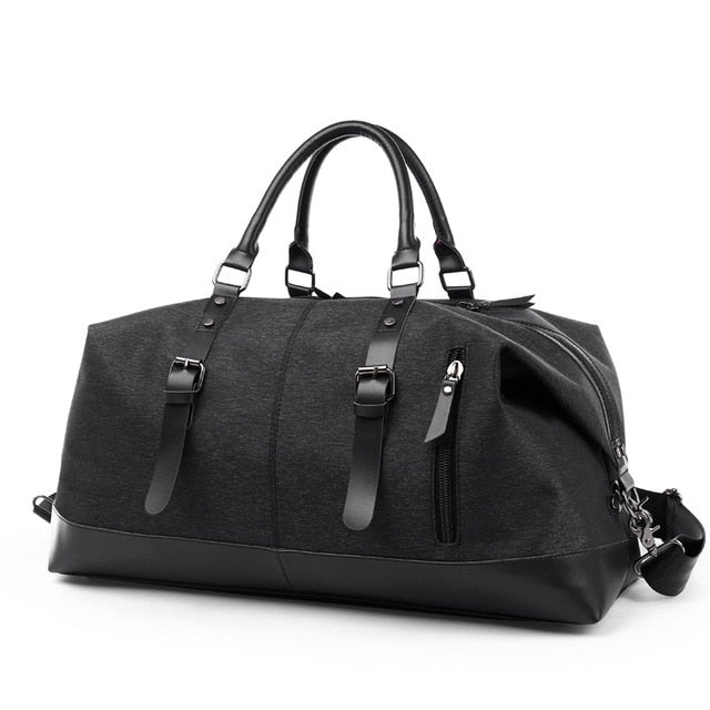 Men's High Capacity Travel Bag – Water Resistant Structured Nylon