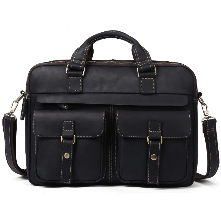 Men's Laptop Bag – Cowhide Leather Briefcase for 15 Inch Laptop