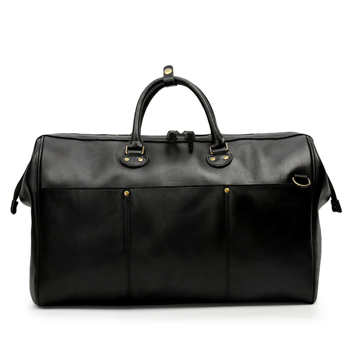 Men's Genuine Leather Travel Handbag – Large Capacity Top Handle