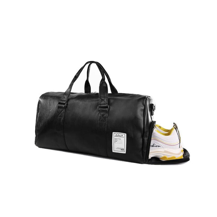 Men's Gym Bag Duffel – Lightweight Vegan Leather with Secure Zip