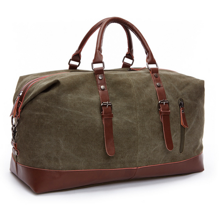 Men's Travel Bag – Large Canvas Shoulder Carry-All Tote