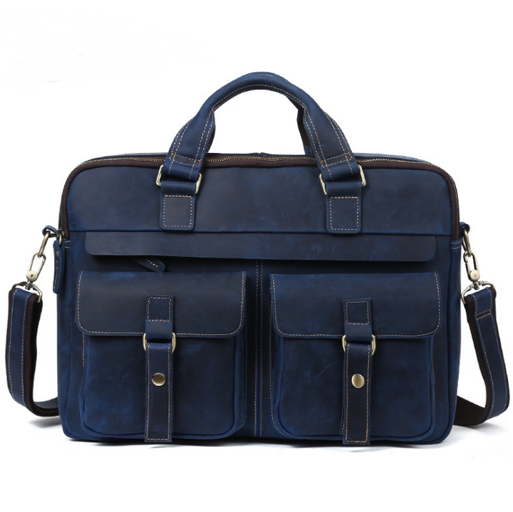 Men's Laptop Bag – Cowhide Leather Briefcase for 15 Inch Laptop