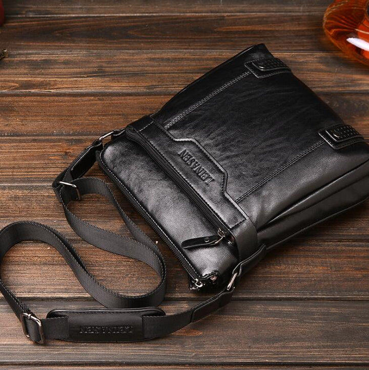 Men's Messenger Bag with Zipper – Structured Shoulder Carry