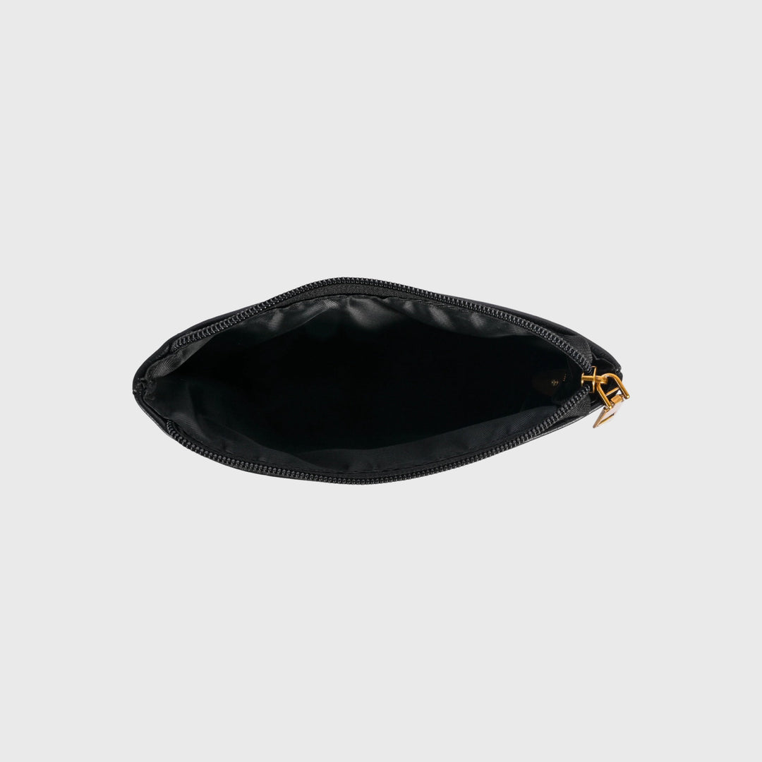 Ciara Vintage Zip Pouch in Black