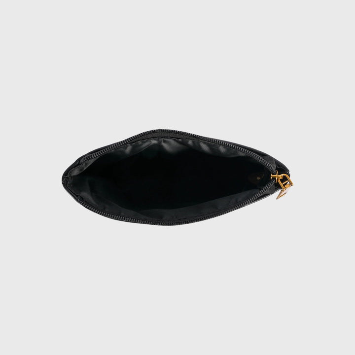 Ciara Vintage Zip Pouch in Black