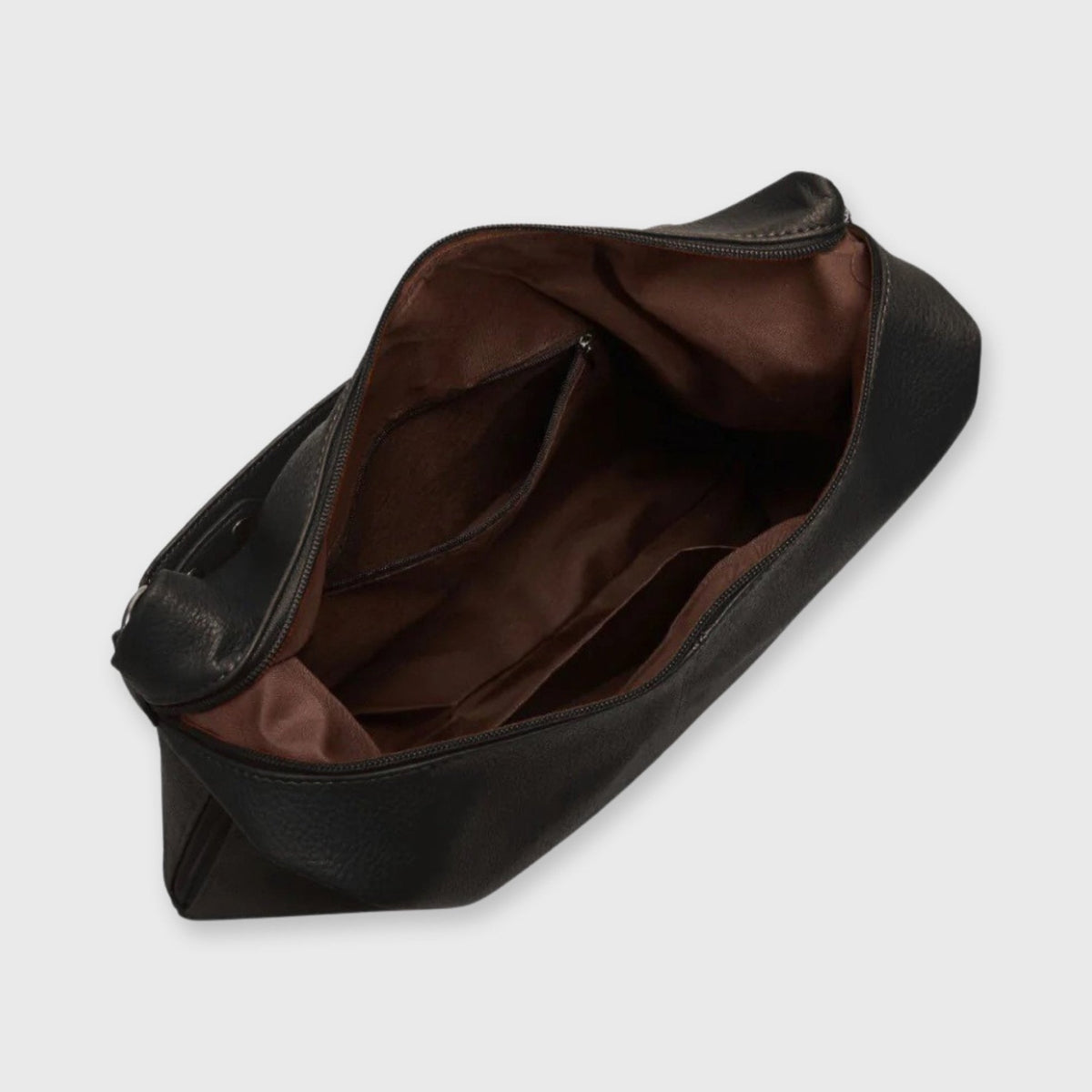 Cassie Vegan Leather Hobo Bag in Black