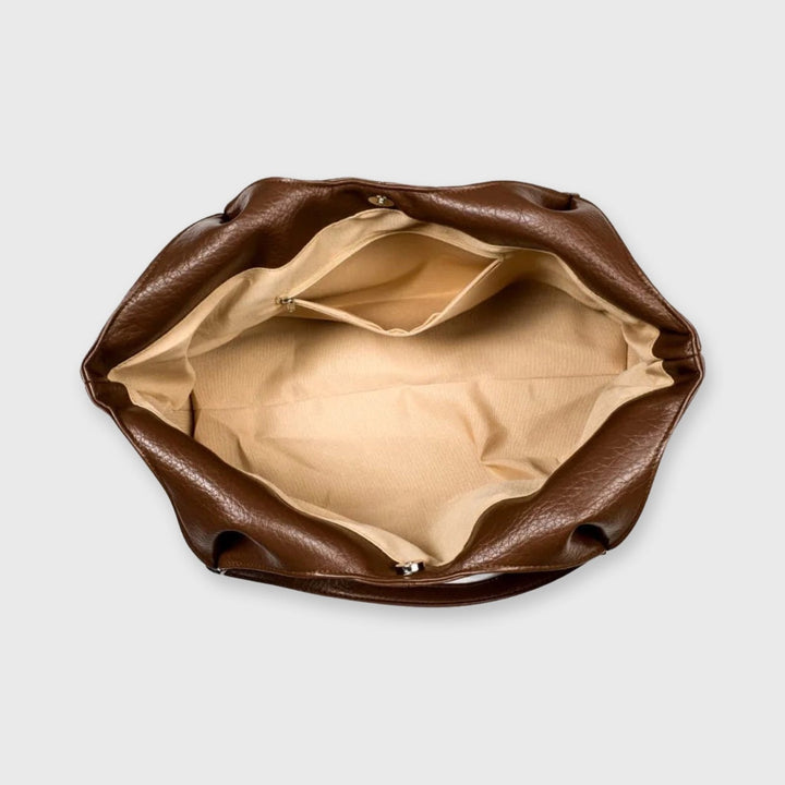 Hannah Bucket Bag in Brown
